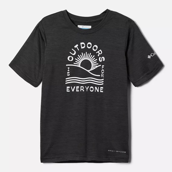 Columbia Kids' Black Outdoor Graphic T-Shirt - Picture 1 of 6